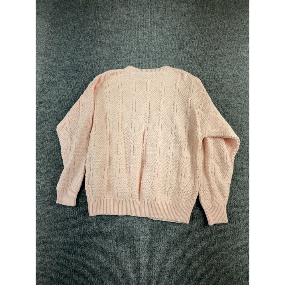 Talbots Sweater Womens Petite PS Pink‎ Cable Knit Cotton Crewneck USA Pullover - Picture 8 of 9